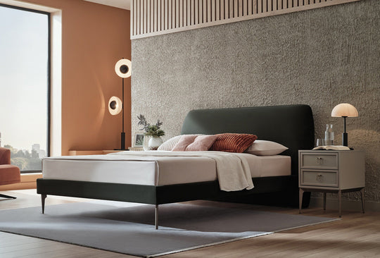Hera Bed met Hoofdbord Fluweel Groen