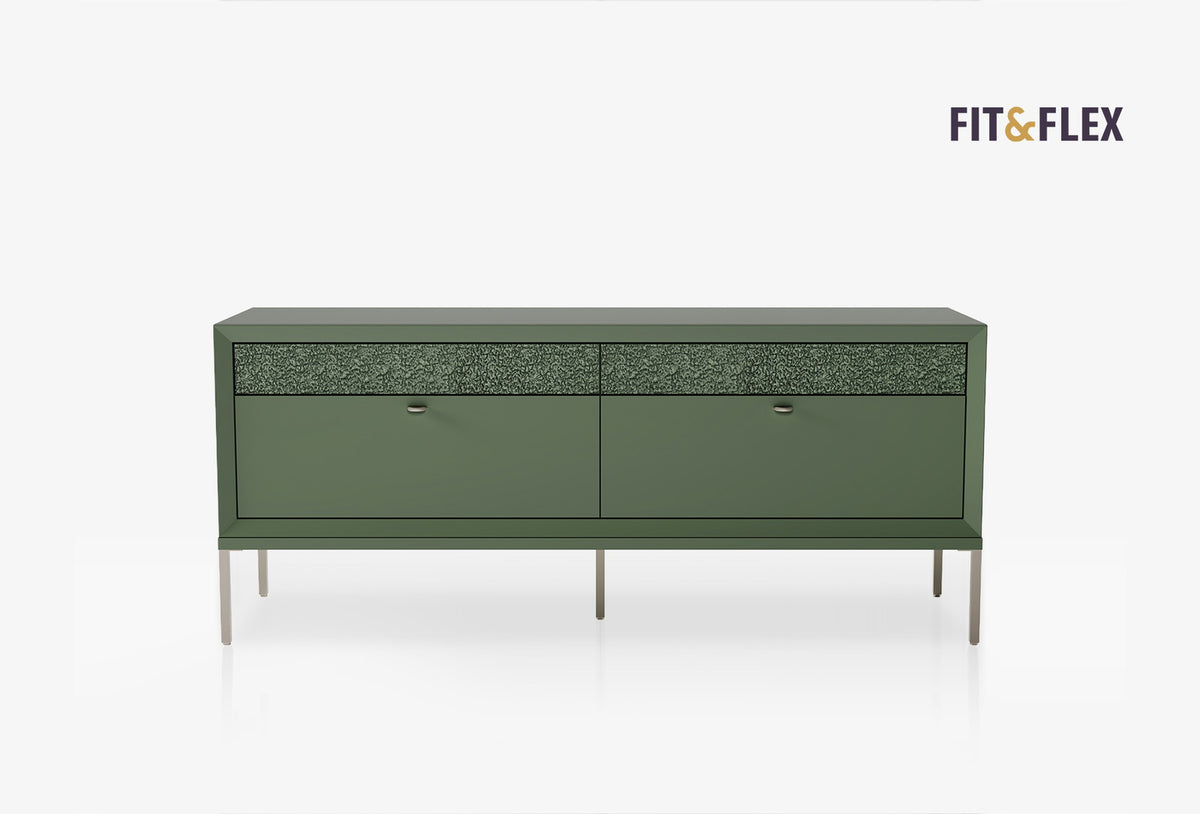 Fit & Flex 4 met Lade met Poten Module - Groen, 160x67 cm (BxH)