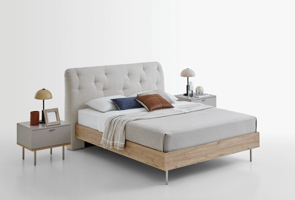 Cante Bed met Hoofdbord 160x200 cm Creme foto 2