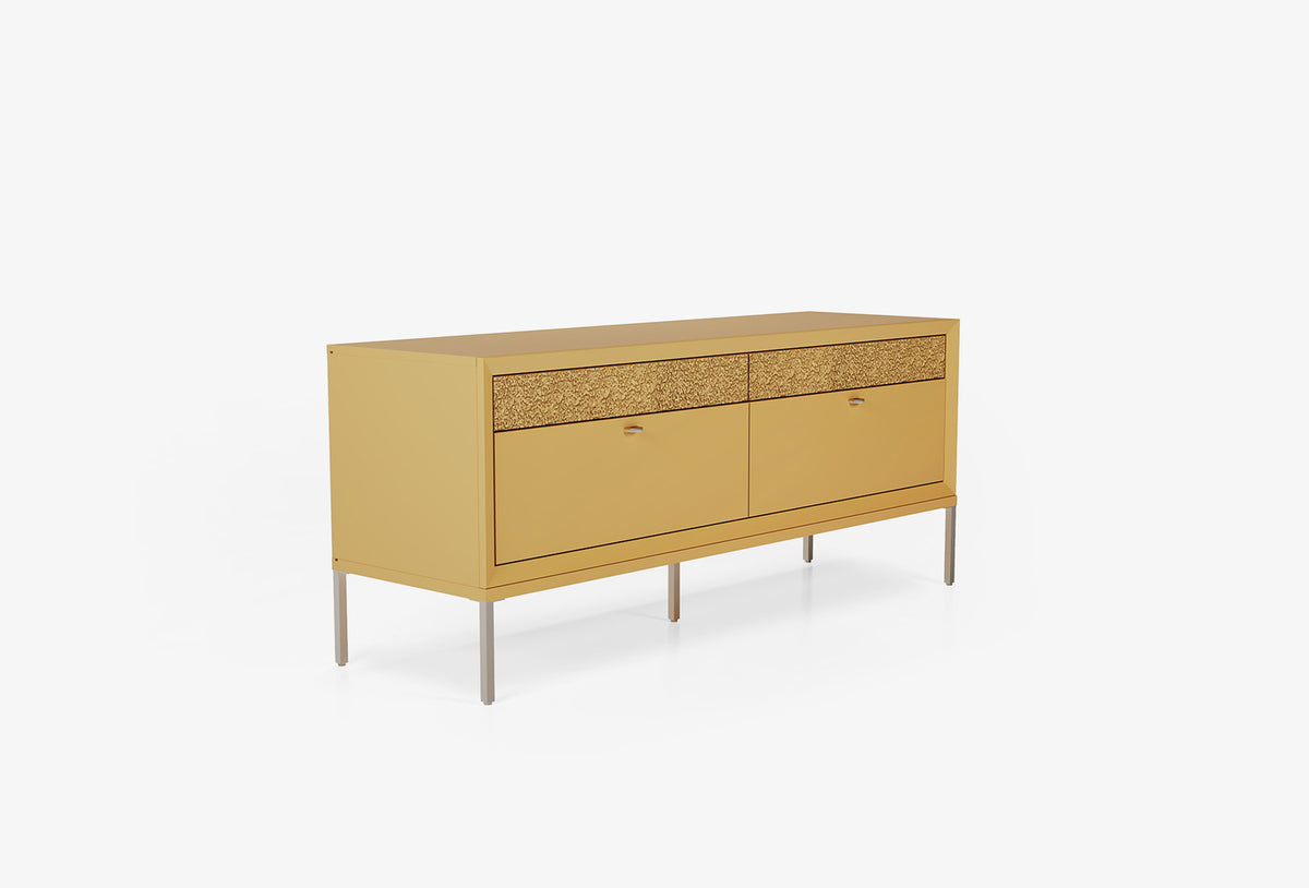 Fit & Flex 4 met Lade met Poten Module - Geel, 160x67 cm (BxH)