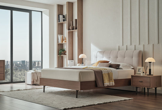 Paloma Bed met Hoofdbord Creme