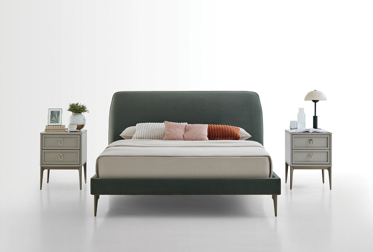 Hera Bed met Hoofdbord Fluweel Groen foto 6