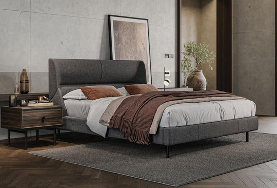 Parma Bed met Hoofdbord Antraciet