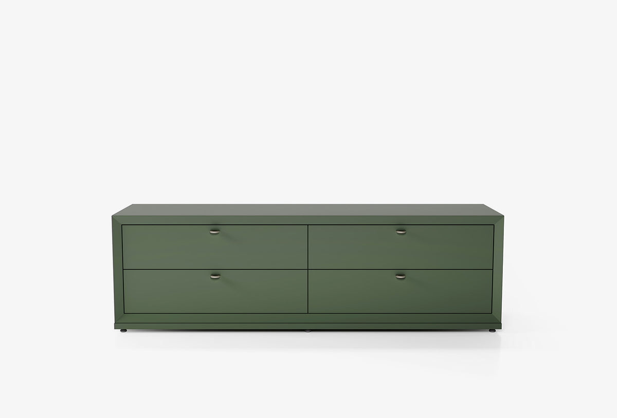 Fit & Flex 4 met Lade met Bedbodem Module - Groen, 160x49 cm (BxH)