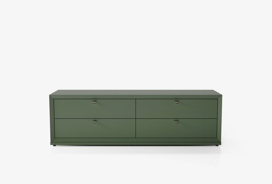 Fit & Flex 4 met Lade met Bedbodem Module - Groen, 160x49 cm (BxH)