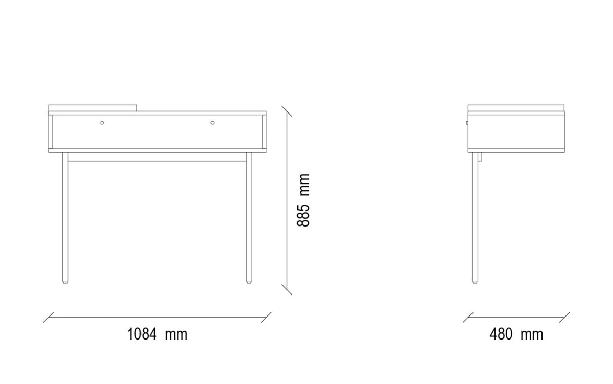 Loreto Make-Up Tafel Incl. Spiegel