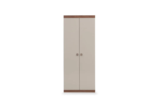 Mistral draaideurkast met twee deuren in creme met een walnootkleurig bovenblad
