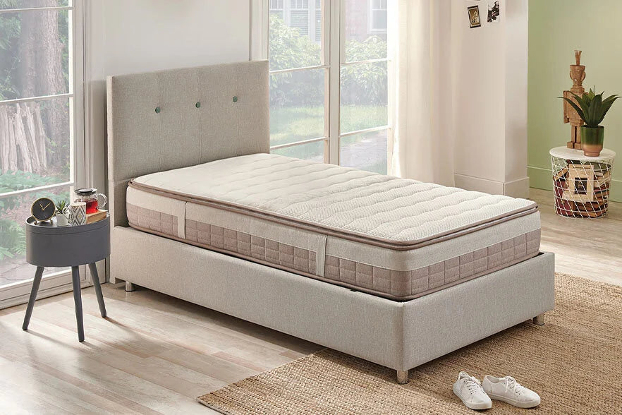 Yatas Bedding | Somni Baza Incl. Nova Hoofdbord 90x200 | Boxsprings | Met Opbergruimte