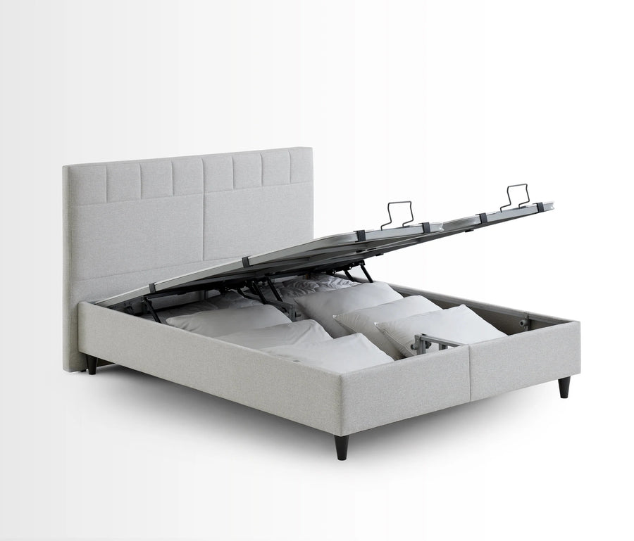 Supreme Sleep baza met geopende opbergruimte onder het bedgedeelte