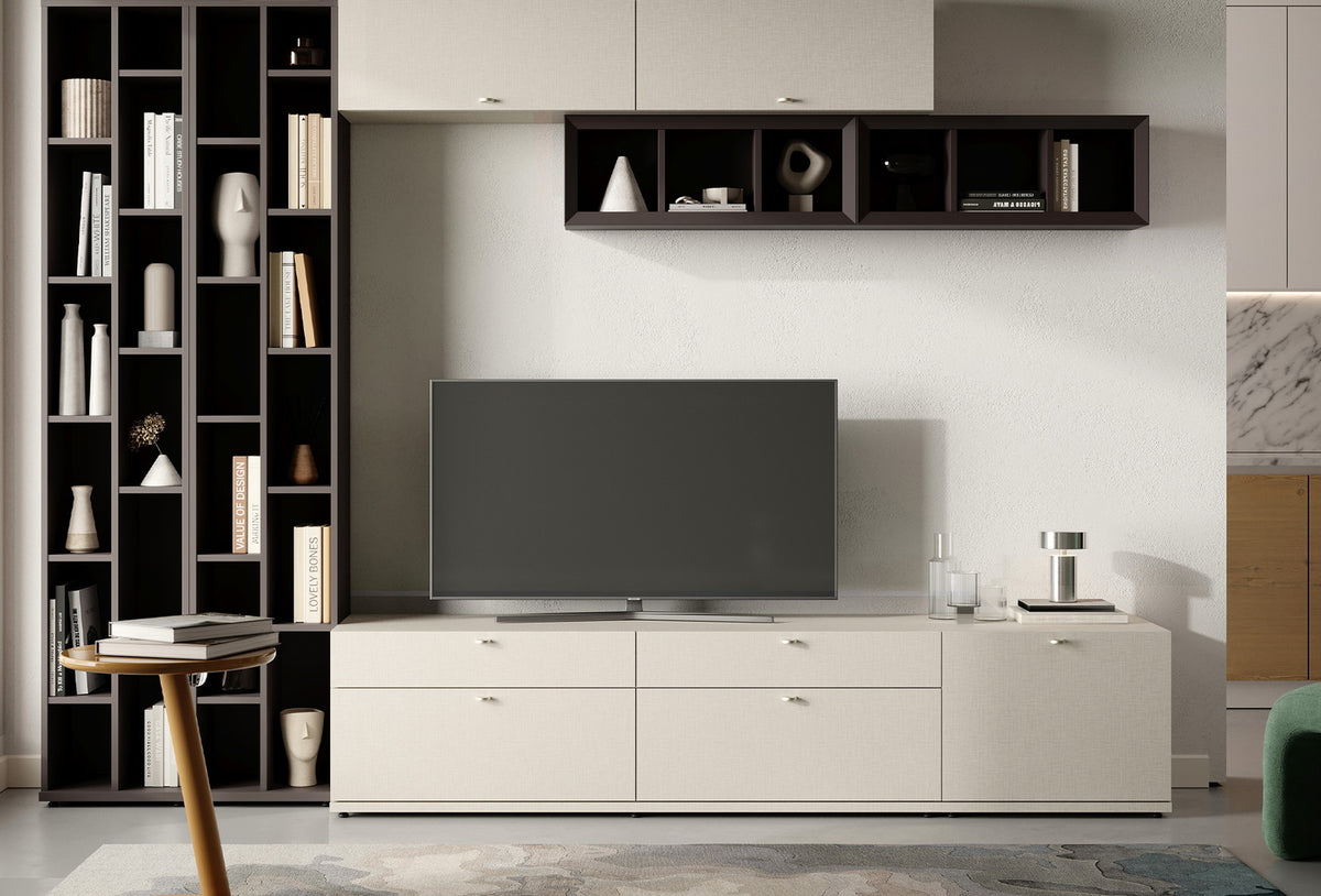 Fit & Flex 4 met Lade met Bedbodem Module - Linnen, 160x49 cm (BxH)