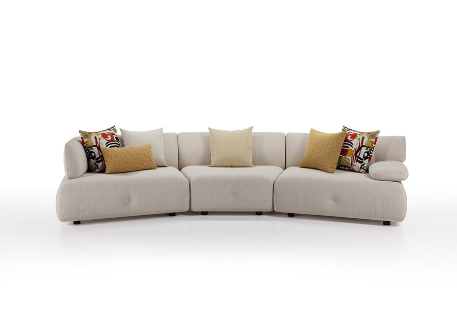 Block Visions Modulaire Hoek Fauteuil, Chenille, Wit