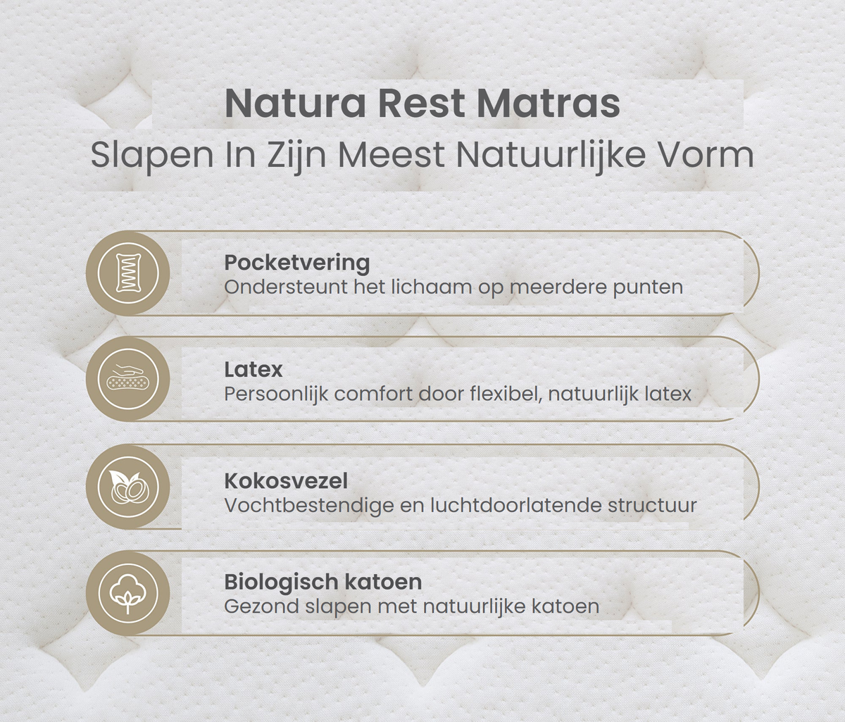 Natura Rest pocketvering matras van Yatas Bedding, afbeelding 6