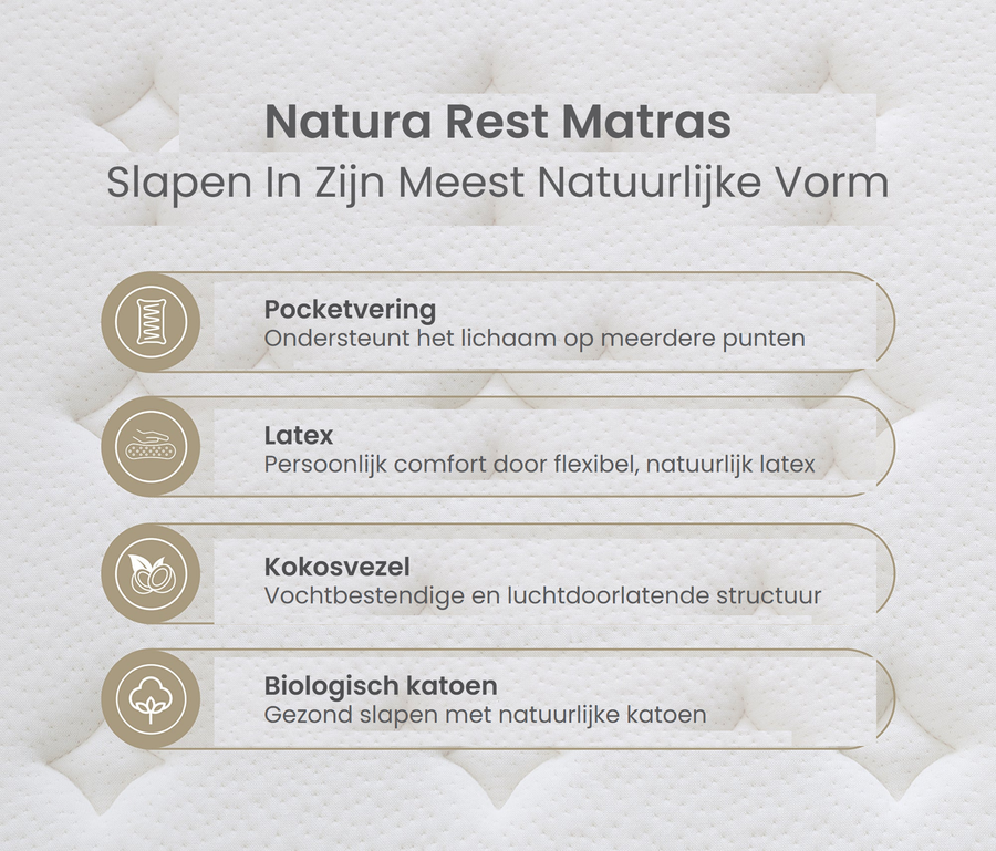 Natura Rest pocketvering matras van Yatas Bedding, afbeelding 6