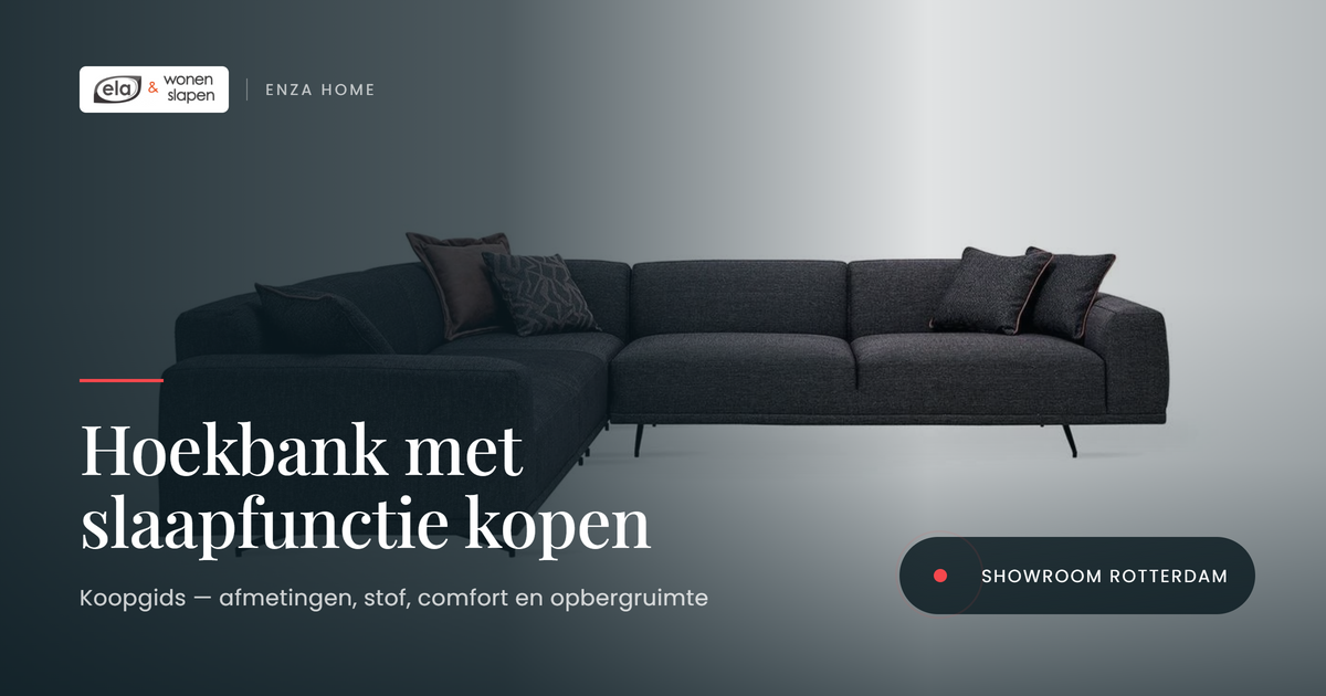 Hoekbank met slaapfunctie kopen bij Ela Wonen