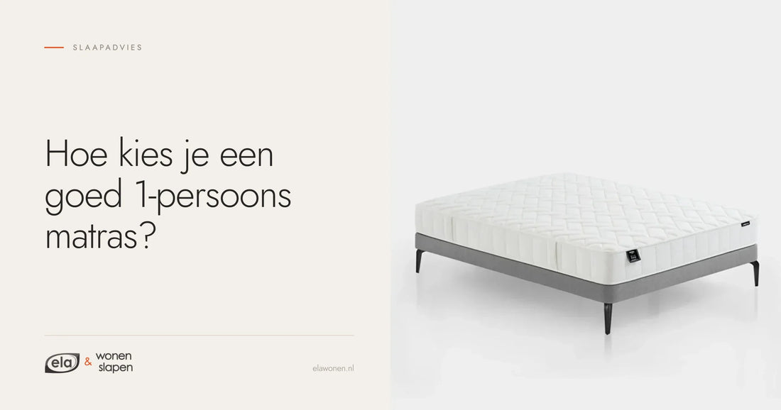 Hoe kies je een goed 1 persoons matras, eenpersoonsmatras van Yatas Bedding op een grijze bedbodem