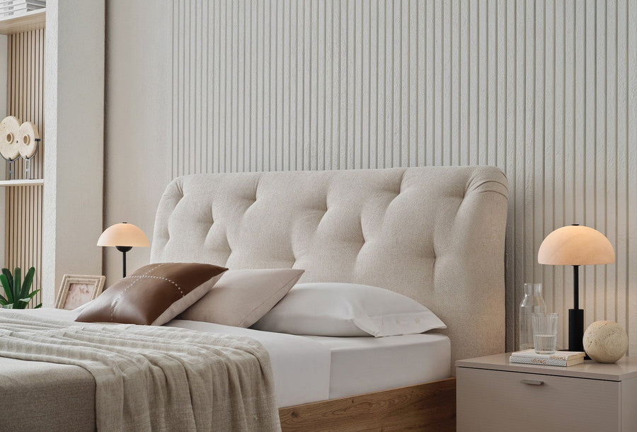 Cante Bed met Hoofdbord 160x200 cm Creme foto 5