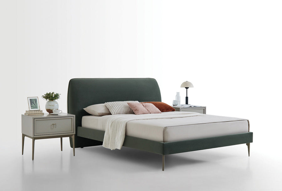 Hera Bed met Hoofdbord Fluweel Groen foto 5