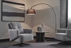 Bold Fauteuil - Draaibaar met Poten,Geweven Stof, Grijs