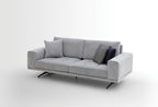Bold 3-zits Fauteuil, Geweven Stof, Grijs