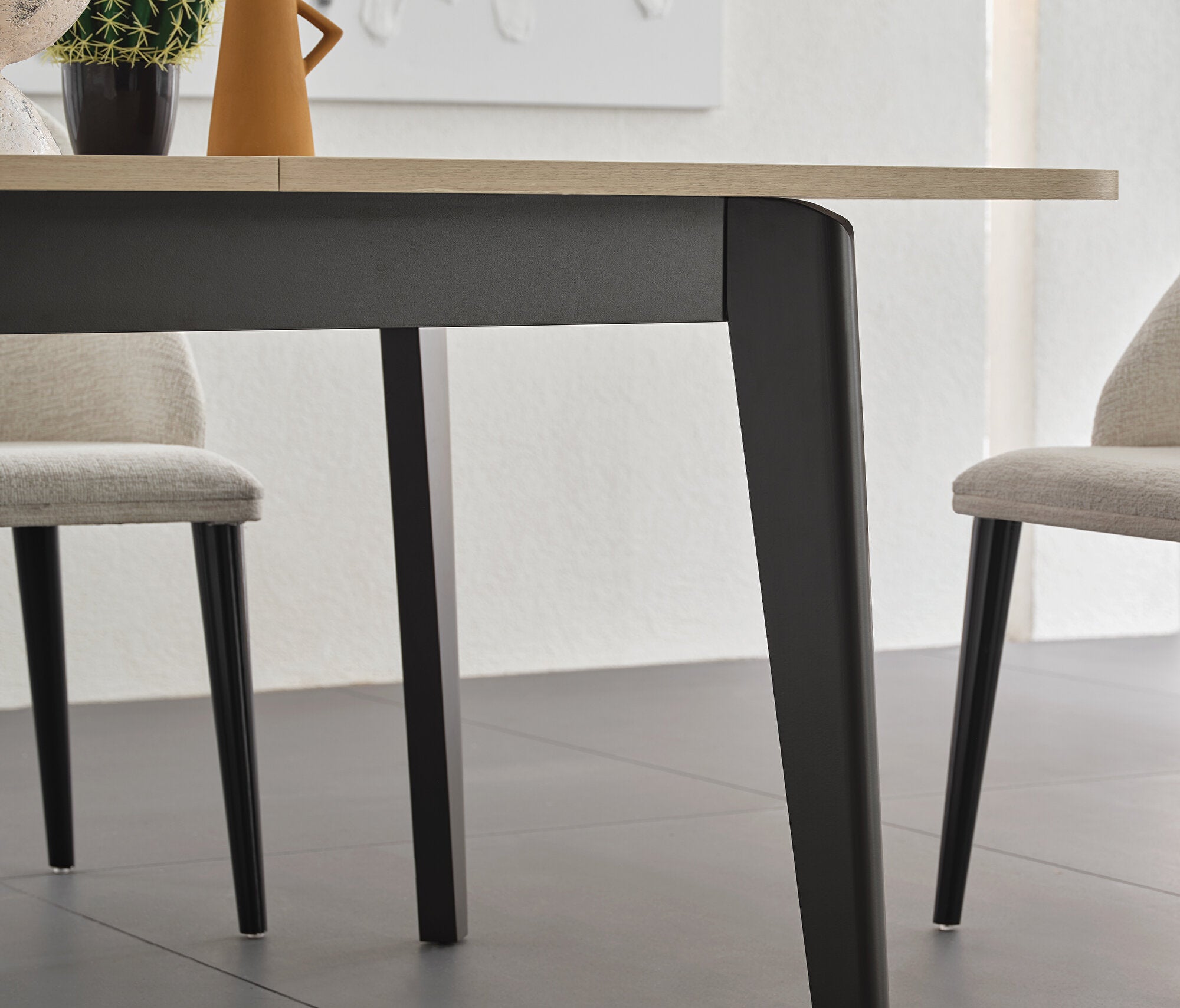 Terra Uitschuifbare Eettafel - Houten Poot, afbeelding 4