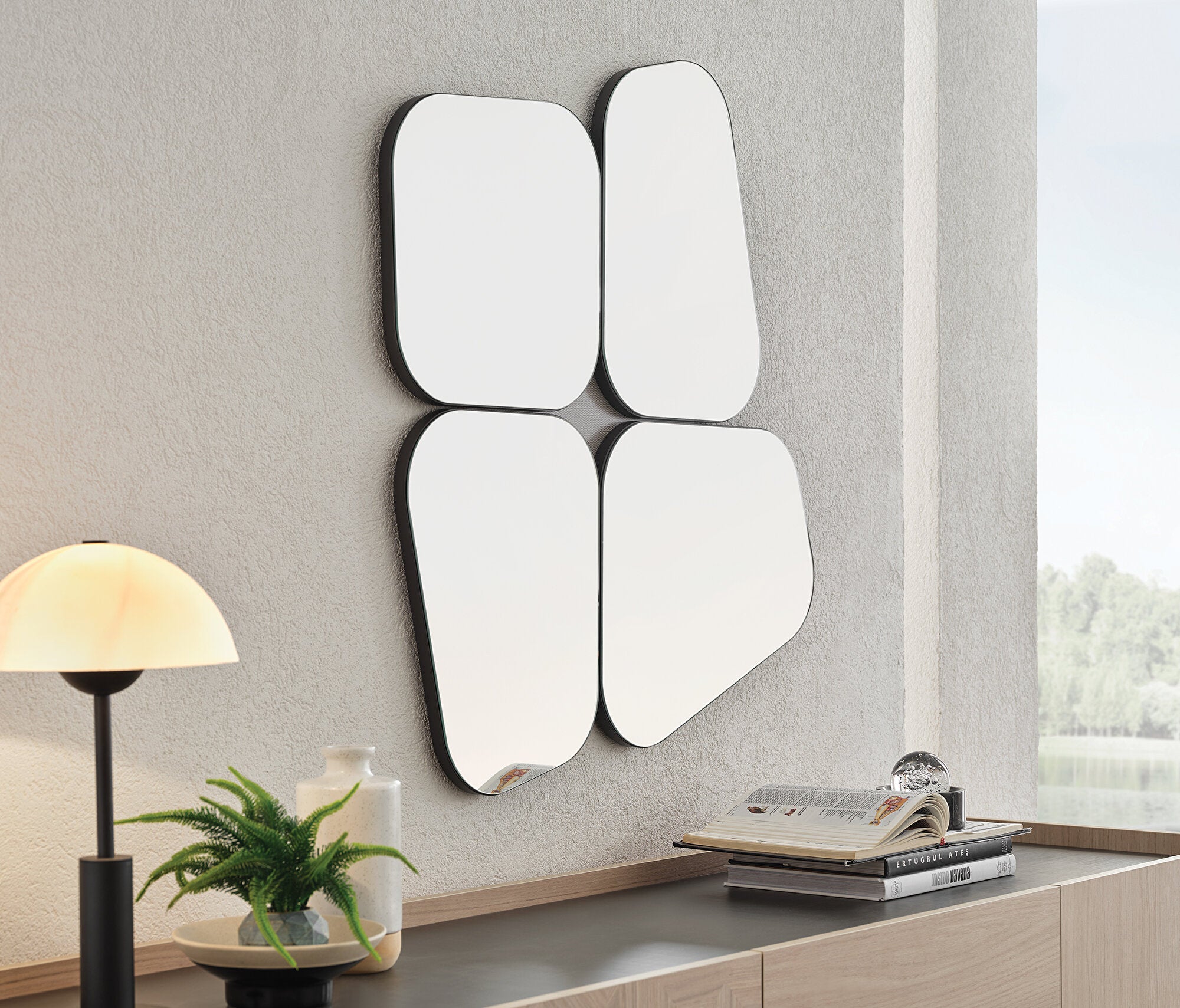 Terra Dressoir - Ladekast Spiegel - Amorf Form - Set OF 4, afbeelding 3