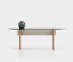 Austin Ellipse Eettafel Oak met Glass Surface, afbeelding 2