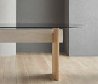 Austin Ellipse Eettafel Oak met Glass Surface, afbeelding 4