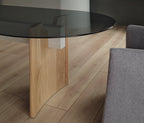Austin Ellipse Eettafel Oak met Glass Surface, afbeelding 5