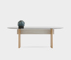 Austin Ellipse Eettafel Oak met Glass Surface, afbeelding 6