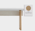 Austin Ellipse Eettafel Oak met Glass Surface van Enza Home, licht eiken