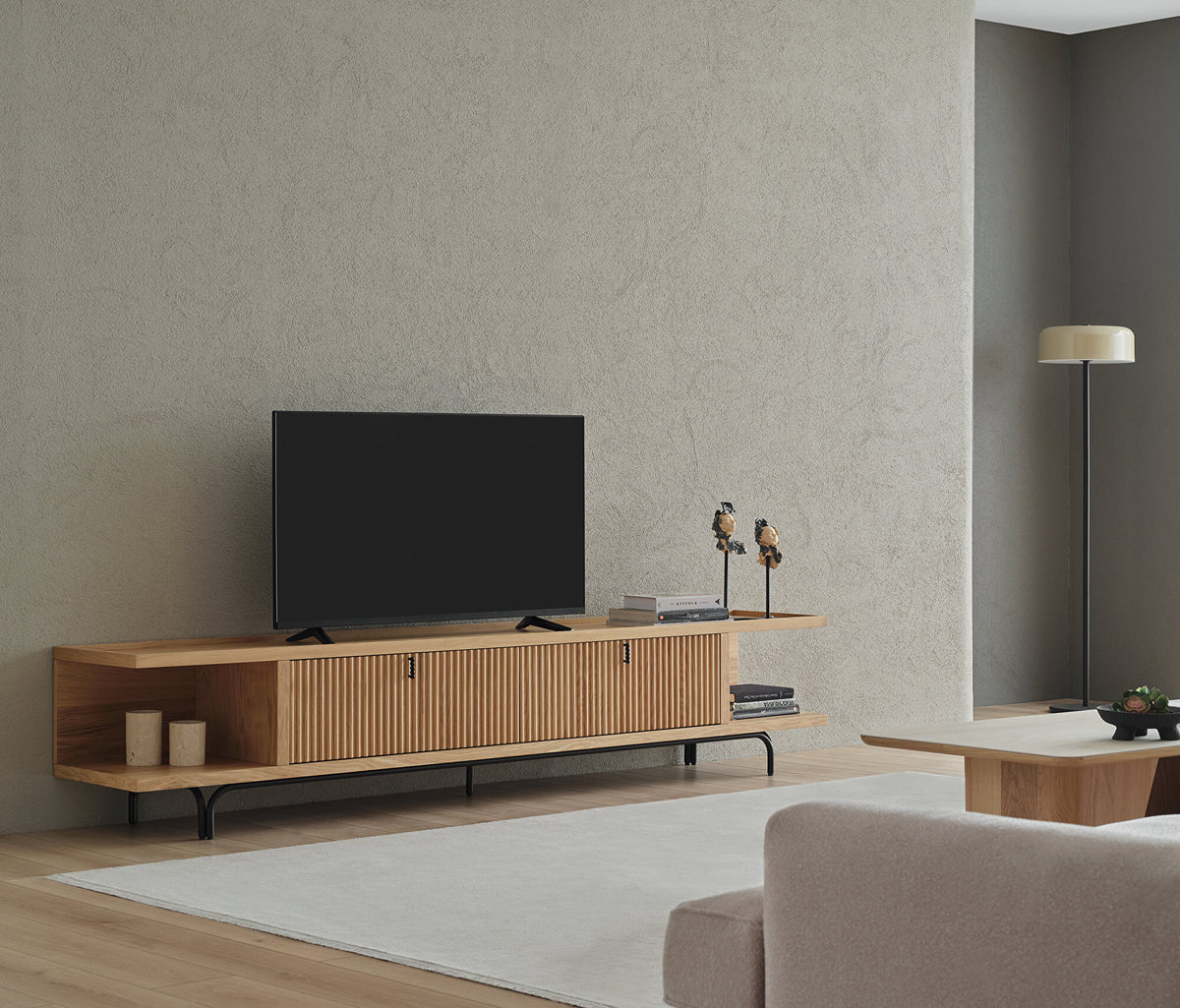Austin TV Bankje Grote Eiken, afbeelding 2