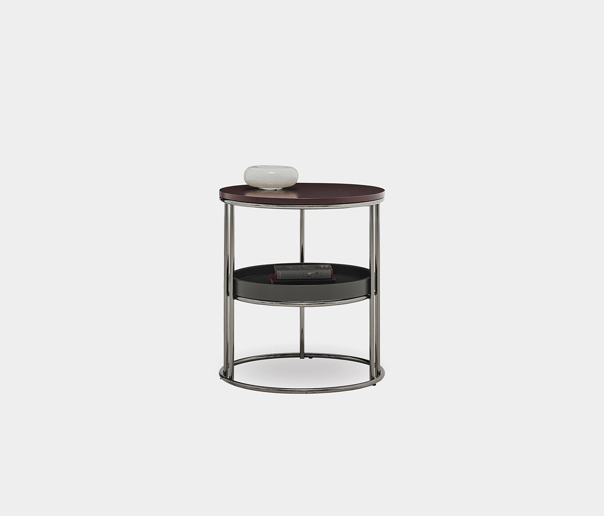 Pera 2-TIER Bijzettafel - Burgundy van Enza Home