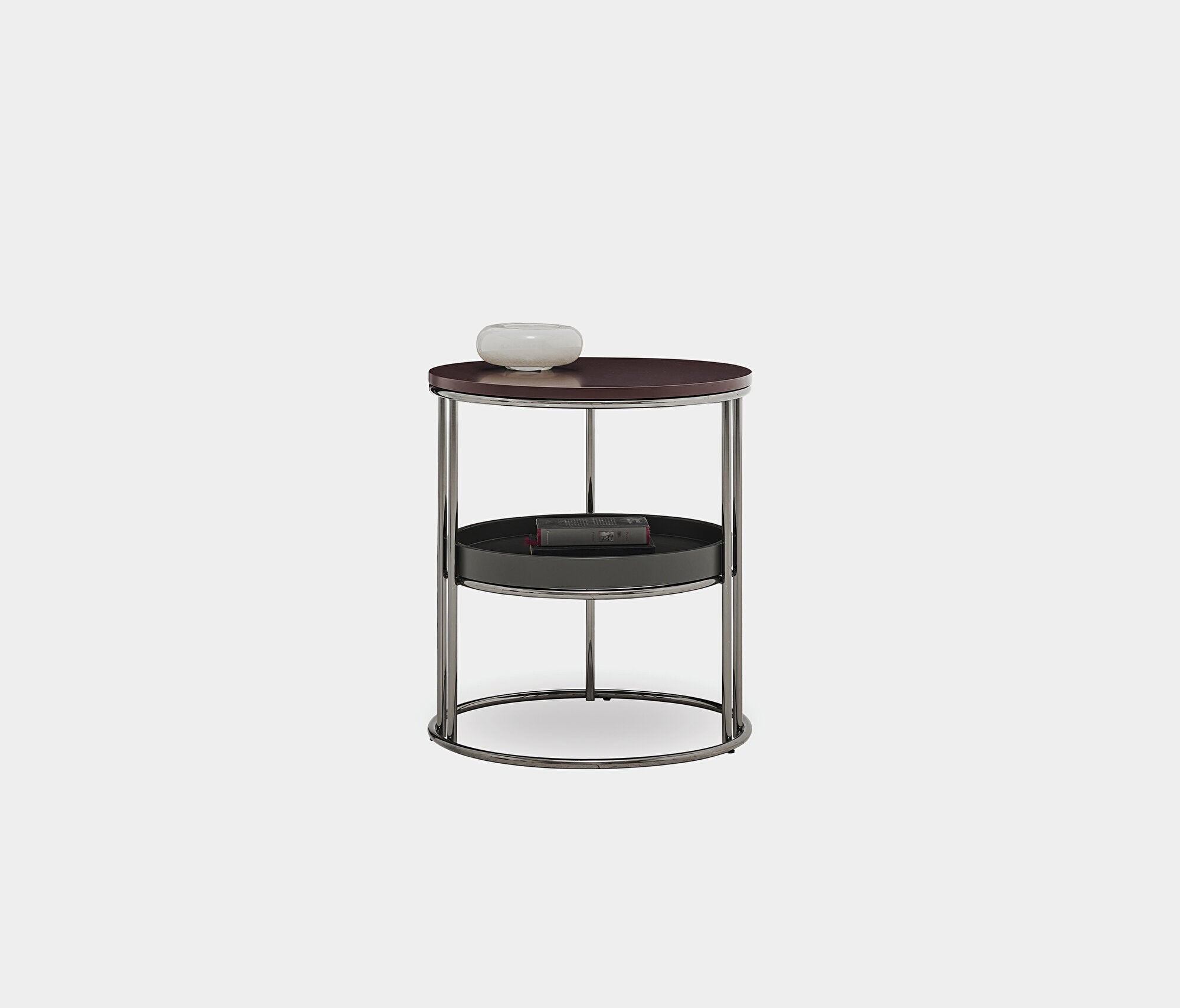 Pera 2-TIER Bijzettafel - Burgundy van Enza Home