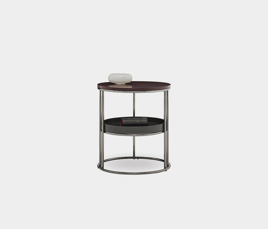 Pera 2-TIER Bijzettafel - Burgundy van Enza Home