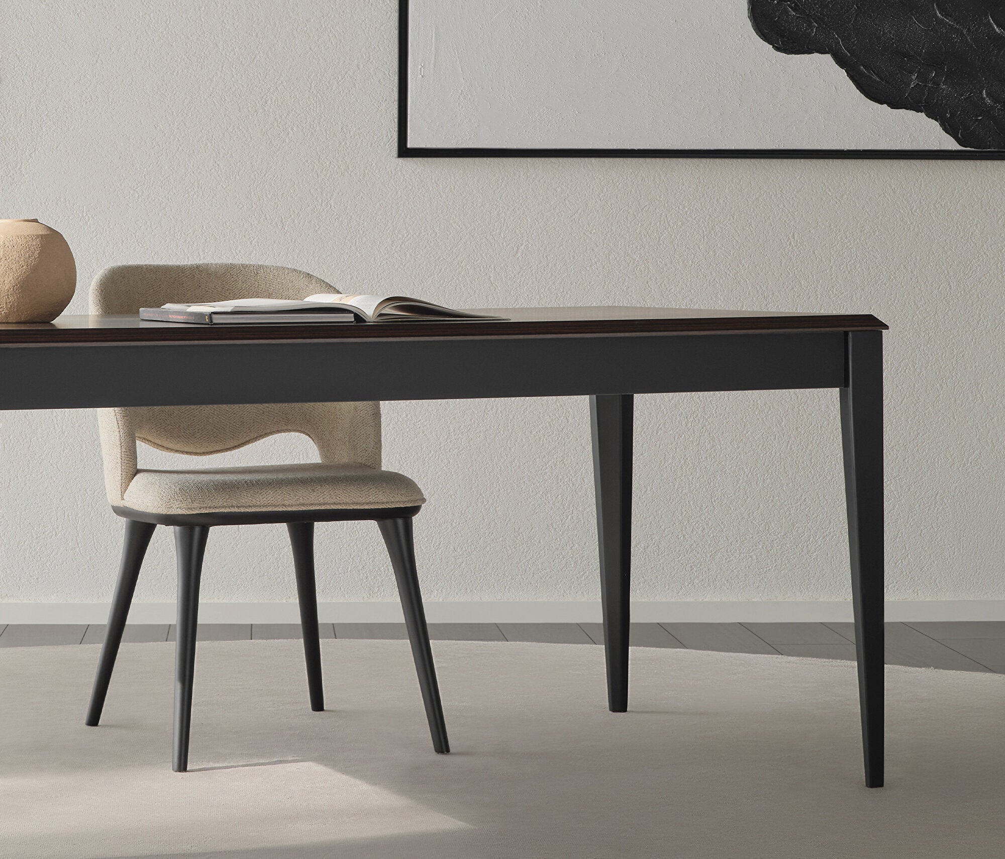 Parma Vaste Eettafel met Houten Poot, afbeelding 4