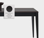 Parma Vaste Eettafel met Houten Poot van Enza Home, donker notenhout