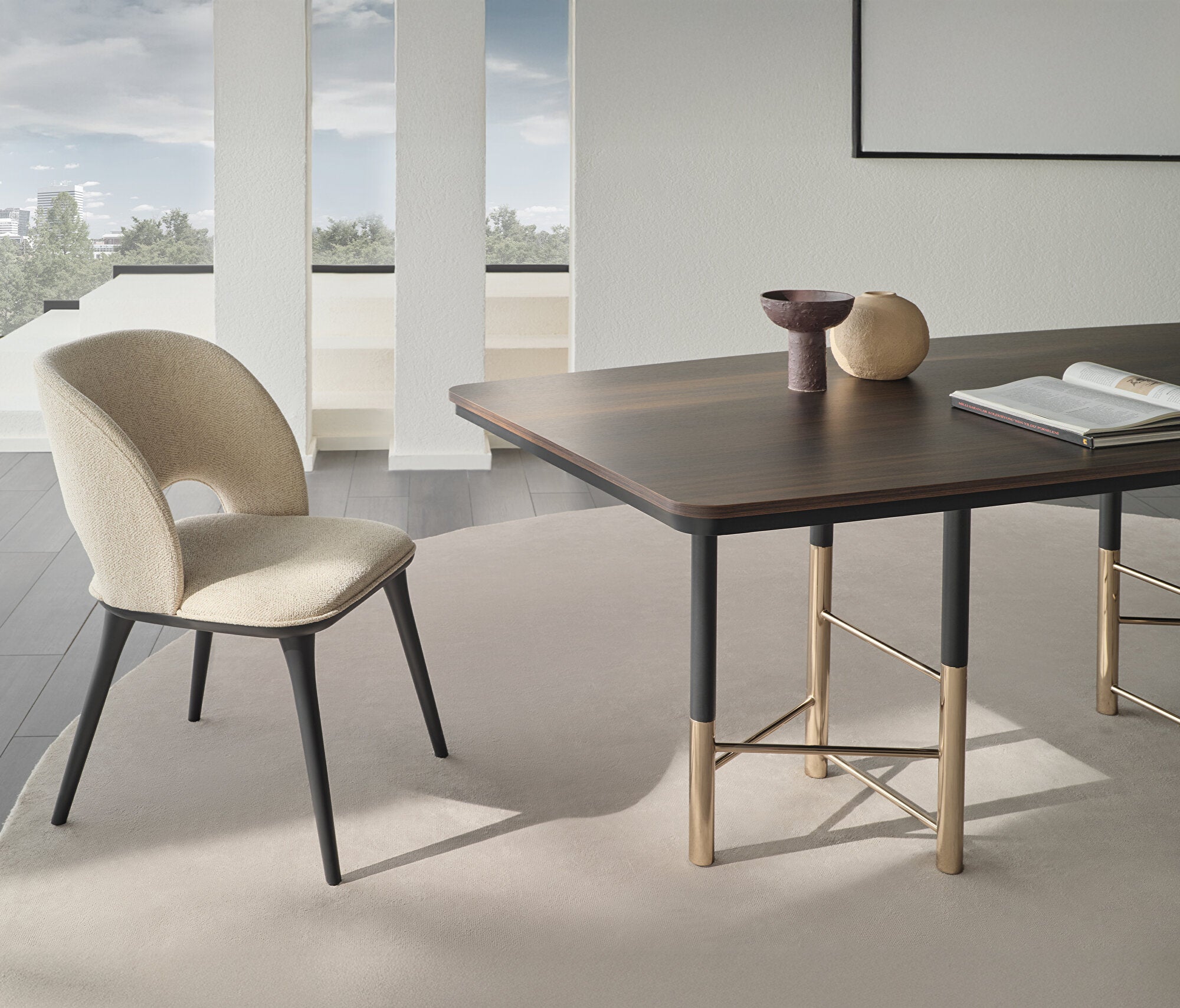 Parma Vaste Eettafel met Metalen Poot, afbeelding 3