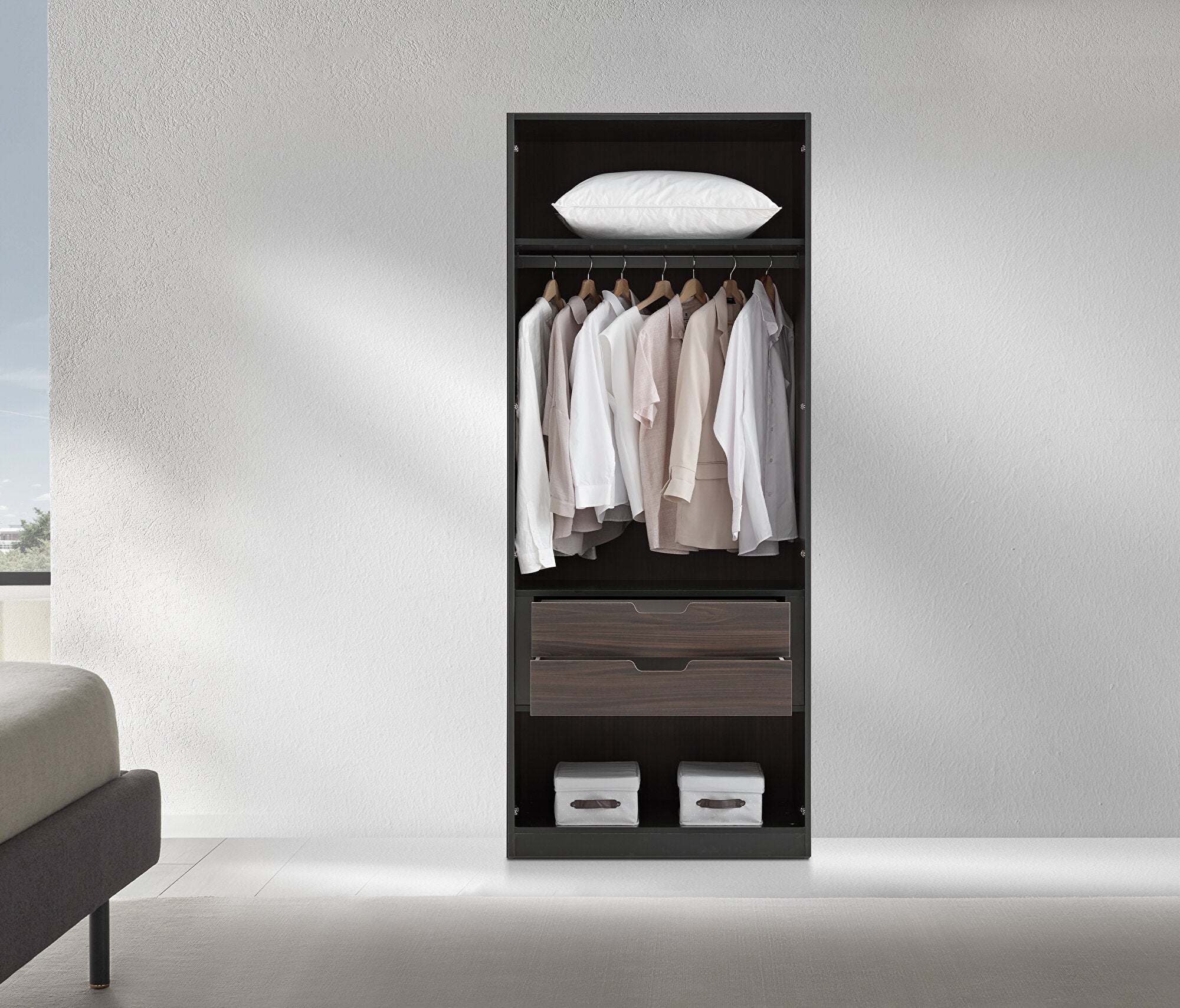 Parma 2 Doors Glass Kledingkast, afbeelding 4