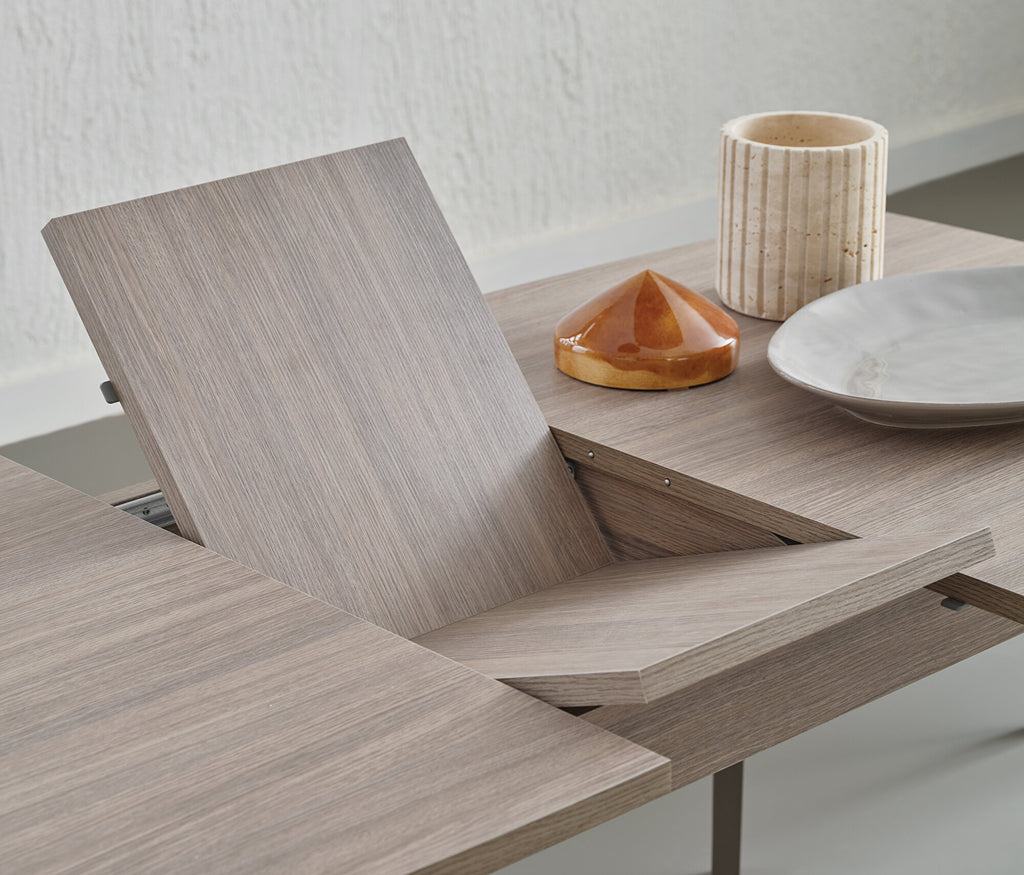 Varena Uitschuifbare Eettafel met Houten Poot, afbeelding 6