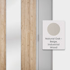 Cante 5-deurs Kledingkast van Enza Home, natuurlijk eiken met beige