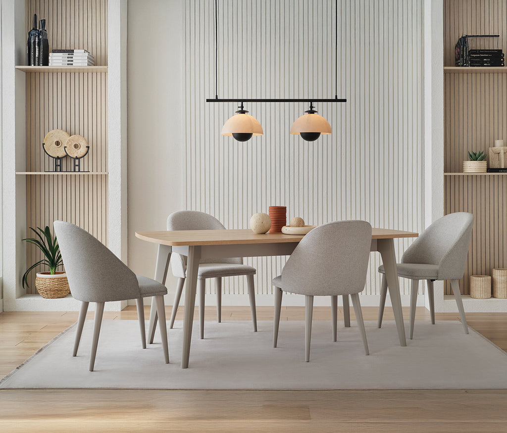 Cante Uitschuifbare Eettafel met Houten Poot, afbeelding 3