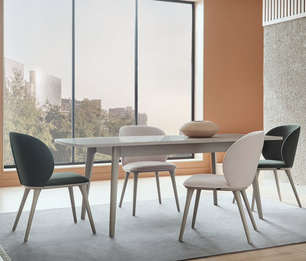 Hera Uitschuifbare Eettafel met Houten Poot, afbeelding 3