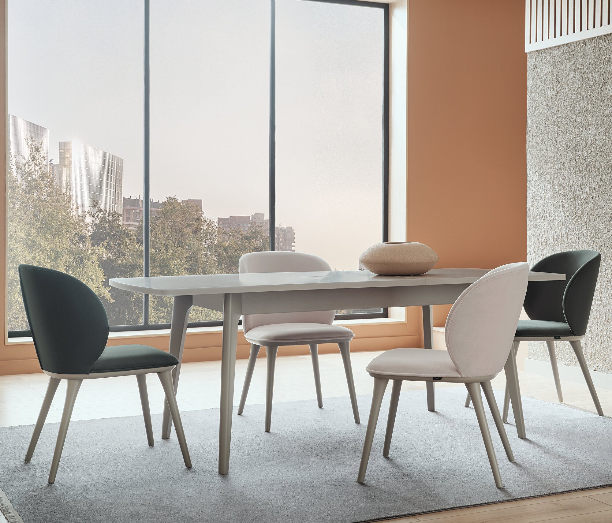 Hera Uitschuifbare Eettafel met Houten Poot, afbeelding 3
