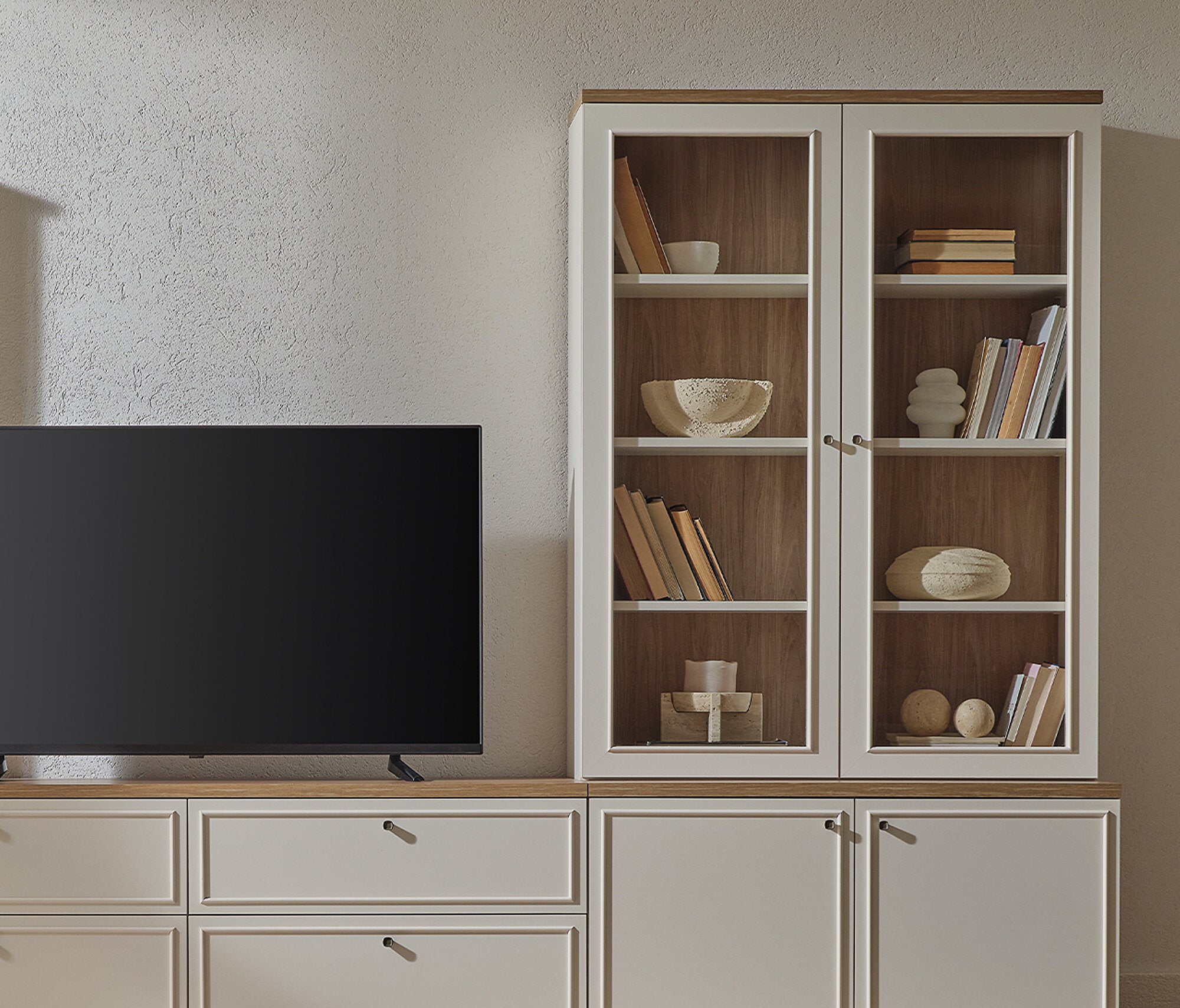 Marsana TV Bankje Glass Deur Wandmeubel, afbeelding 2