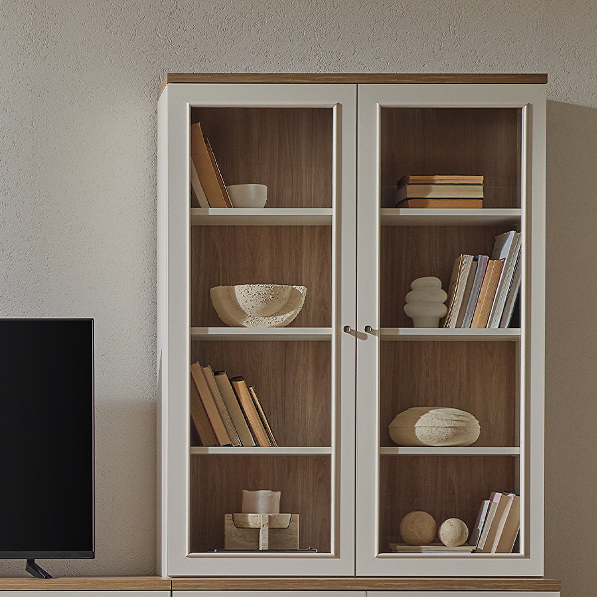Marsana TV Bankje Glass Deur Wandmeubel, afbeelding 6