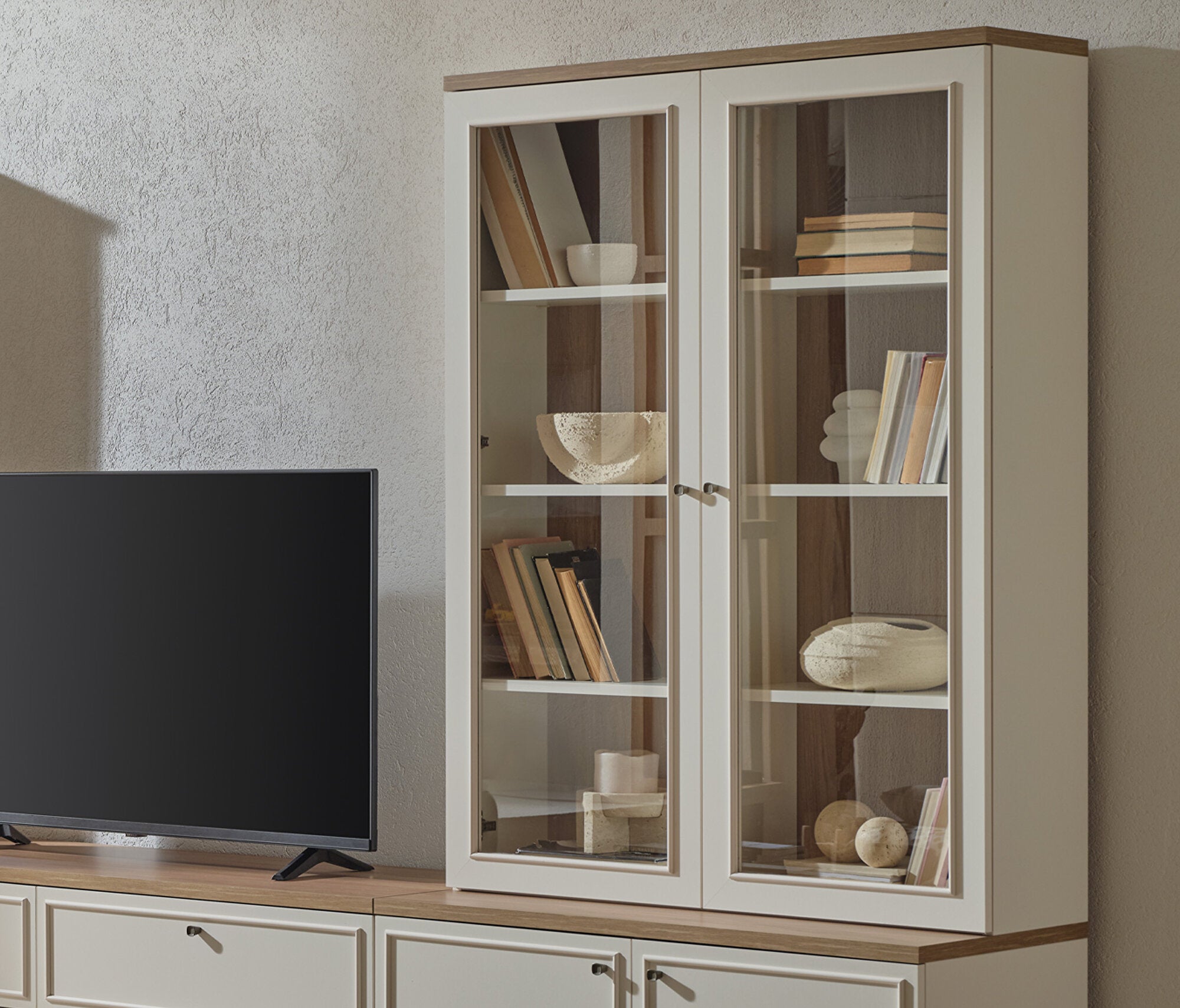 Marsana TV Bankje Glass Deur Wandmeubel, afbeelding 3