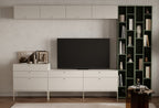 Fit & Flex 4 met Lade met Poten Module - Linnen, 160x67 cm (BxH)