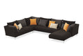 Mayfair Hoek Combinatie 6, Fluweel, Bruin Antraciet