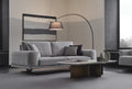 Bold 3-zits Fauteuil, Geweven Stof, Grijs