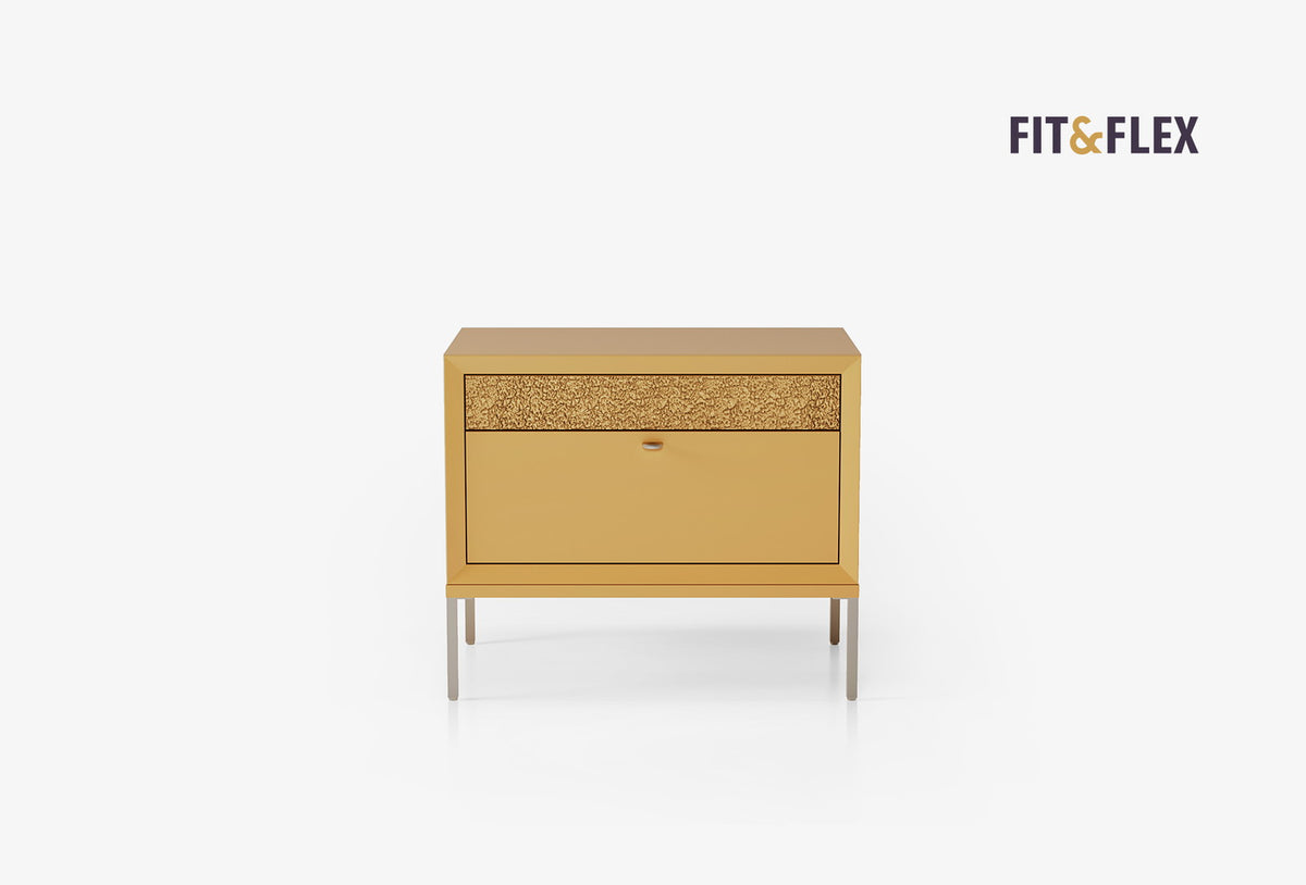 Fit & Flex 2 met Lade met Poten Module - Geel, 80x67 cm (BxH)